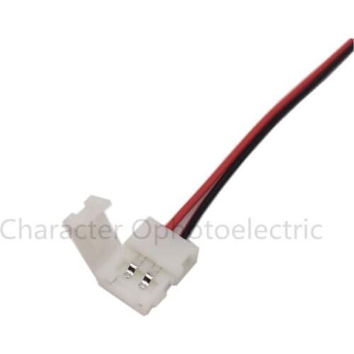 50 pcs 2Pin 8mm LED Strip double head free soldering Connector / 8mm For 5050 5630 5730 Single Color LED Strip