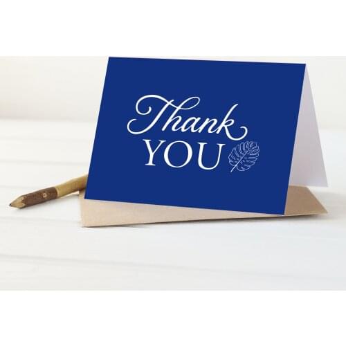 8Sheets Navy Blue Thank You Cards With Envelopes Stickers For Business Wedding Gift Cards Graduation 4x6 Inch Blank Note Cards
