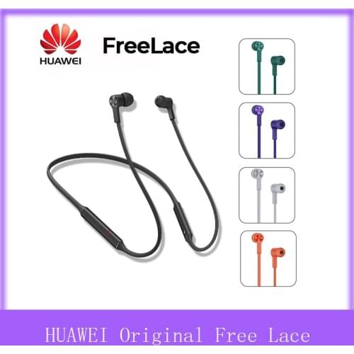 Original Huawei FreeLace Wireless Earphone Bluetooth Sport Waterproof In-ear Memory Cable Metal Cavity Silicon Magnetic Switch