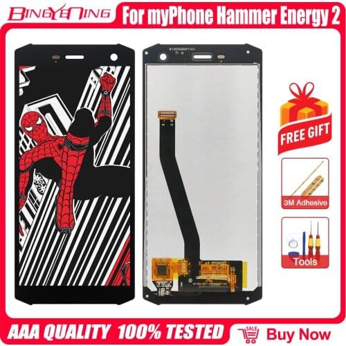 BingYeNing Original 5.5 inch Touch Screen+1280x720 LCD Display Assembly Replacement For MyPhone Hammer Energy 2 Phone