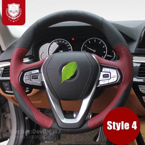 Steering wheel cover For BMW 7 Series 5 Series 3 Series X1 X6 X4 gt 320li advanced suede leather hand-stitched Grip Cover