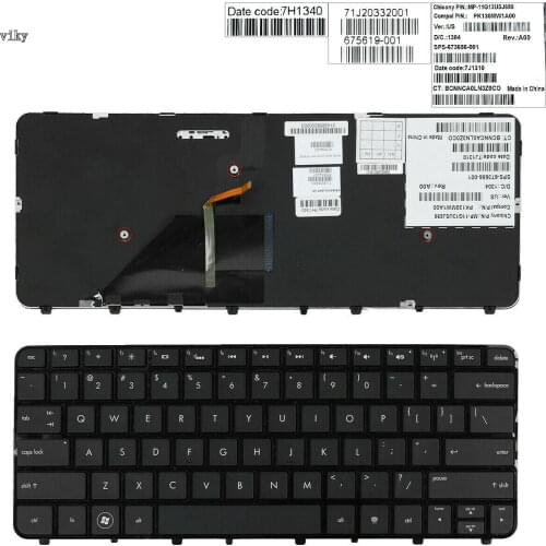 For HP Folio 13 13-1000 13-2000 GLOSSY FRAME MP-11G13USJ698 Backlit Keyboard