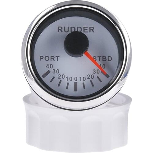 New 52mm Rudder Angle Gauge 0-190 ohm Sail boat Rudder Angle Indicator Meter With Mating Sensor 12V 24V Truck Boat Accessories