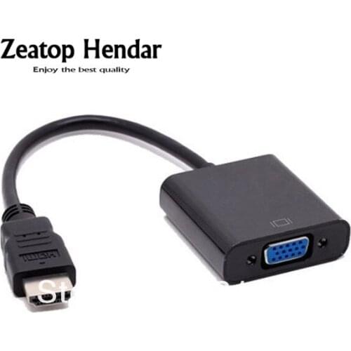 1Pcs HDMI to VGA Cable Adapter Converter Male to Female cable With Built-in Chipset and up to 1080p Wholesales