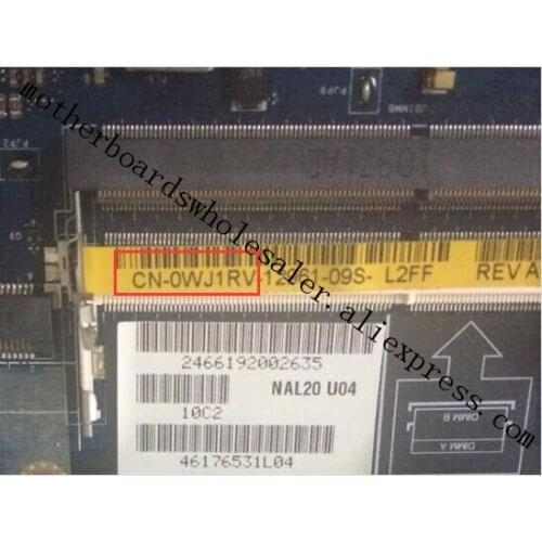 Carte Mere For DELL LATITUDE E6510 SERIES MOTHERBOARD CN-0WJ1RV 0WJ1RV WJ1RV Tested
