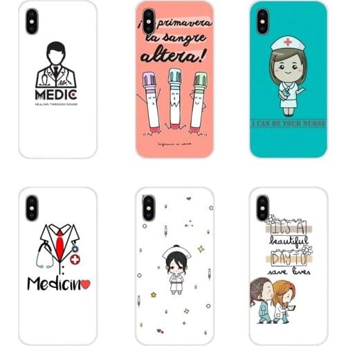 Cartoon Medicine Nurse Doctor Accessories Phone Cases Covers For Xiaomi Mi4 Mi5 Mi5S Mi6 Mi A1 A2 A3 5X 6X 8 CC 9 T Lite SE Pro