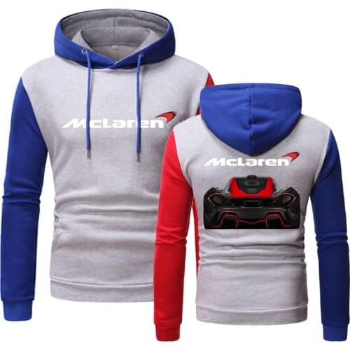 Newest McLaren Logo 2021 MansComfortable Men Hedging Movement Printing SplicingTops Popular Hooded High street Hoodies