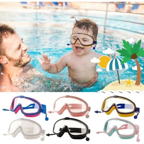 Swimming Goggles Anti-fog Swim Glasses Uv Protection Earplug For Kids Children