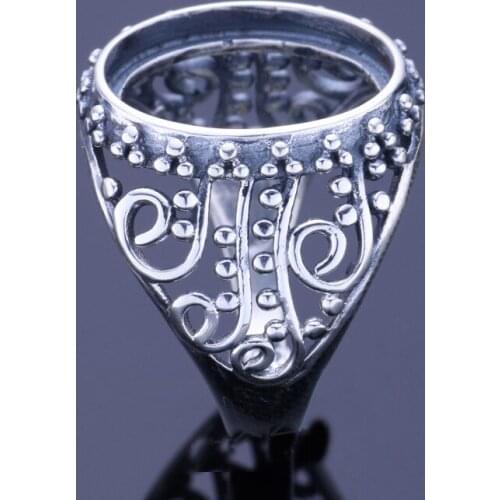 13*16mm 925 STERLING SILVER men women Semi Mount Bases Blanks base blank Pad ring Setting jewelry findings gift diy A1324