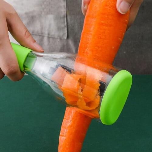 Fruit Vegetable Peeler Multifunctional Manual Non-slip Carrot Potato Shredder Peelers Peeling Knife Storage Kitchen Tools 2021