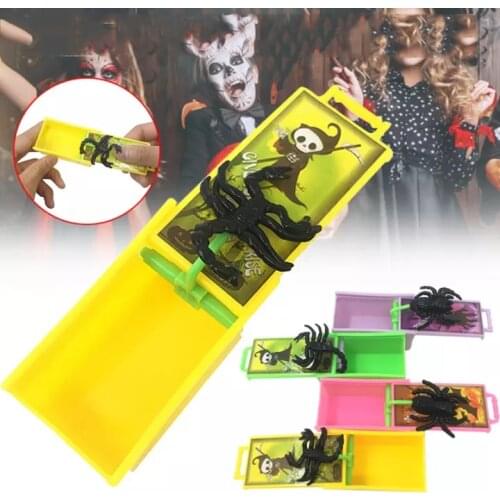 Prank Scare Box Toy Harmless Prank Shocking Horror Wooden Box Toy Halloween April Fools Day Gift Decoration Halloween Decor