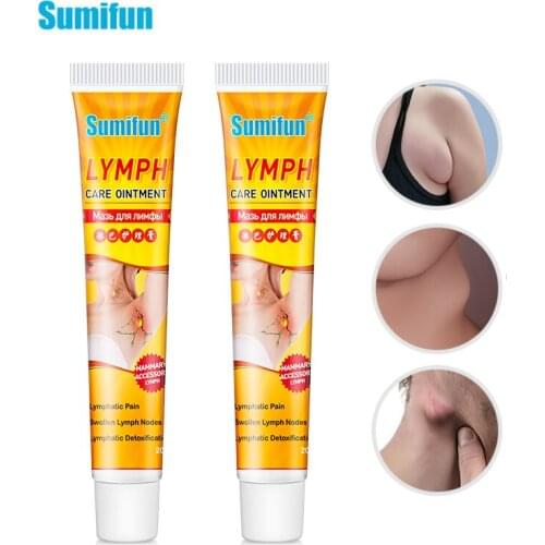 Sumifun 2Pcs Neck Lymphatic Detox Cream Organic Lymphatic Drainage Detox Ointmrnt Anti-Swelling Breast Lymph Node Body Relax