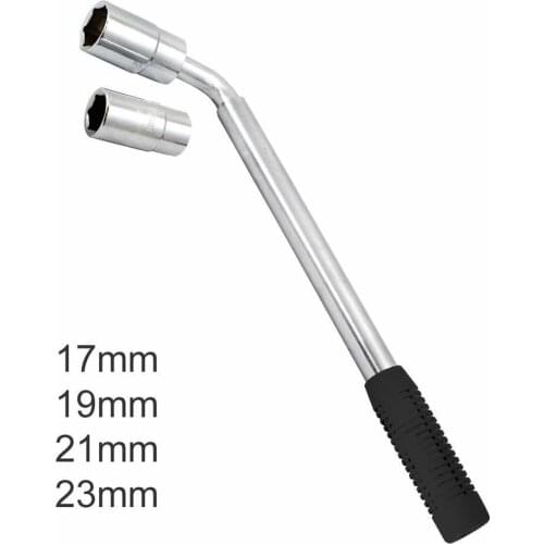 Telescopic Wheel Wrench Lug Wrench Telescoping Power Wrench With Two Standard Sockets 17,19,21,23MM