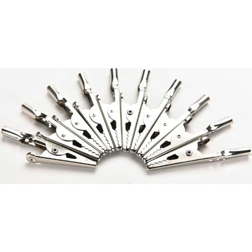 10Pcs/lot Alligator Crocodile Test Clips Cable Lead Screw Fixing Wholesale High Quality Stainless Steel Alligator Clips