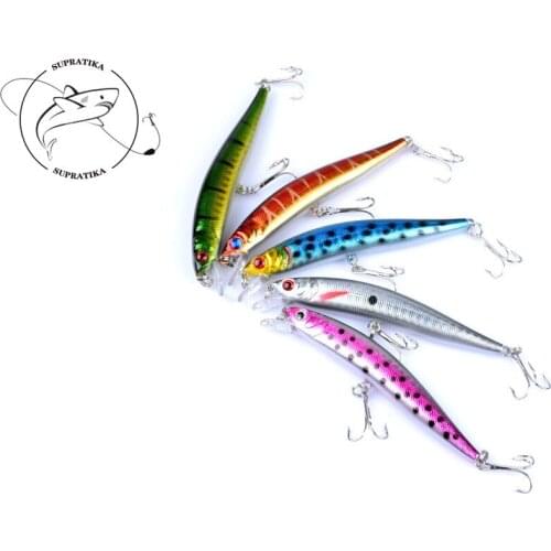 1Pcs Minnow Lures Fishing Bait 9.7cm/8.6g Artificial Hard Crankbait Wobblers With Hooks For Fishing Gear