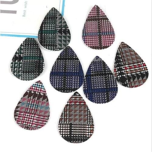 10pcs/lot New Creative Pu Leather Waterdrop Charms Connectors For DIY Fashion Women Earrings Jewelry Making Findings Accessories