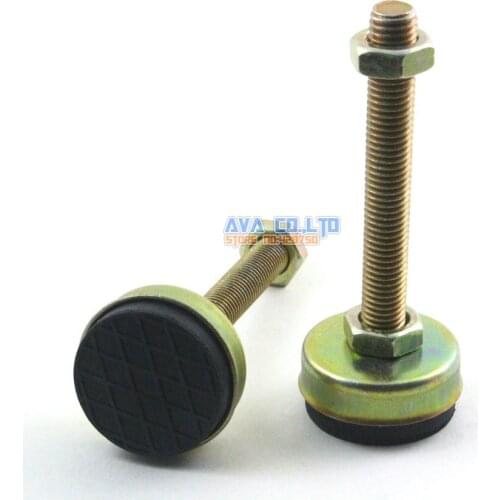4 Pieces 43mm Base M12x95mm Adjustable Anti Slip Lathe Leg Furniture Leveling Feet Pad