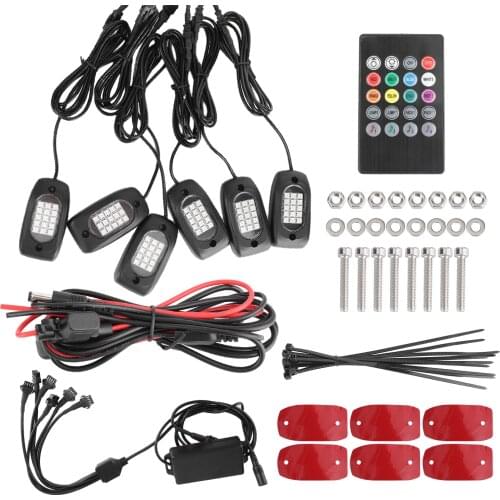 4pcs/6pcs/8pcs Atmosphere Chassis Light Car Exterior Decoration Neon Lamp RGB LED For Jeep ATV SUV