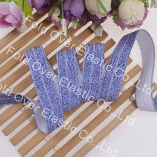 5/8" FOE glitter thread fold over elastic #90125