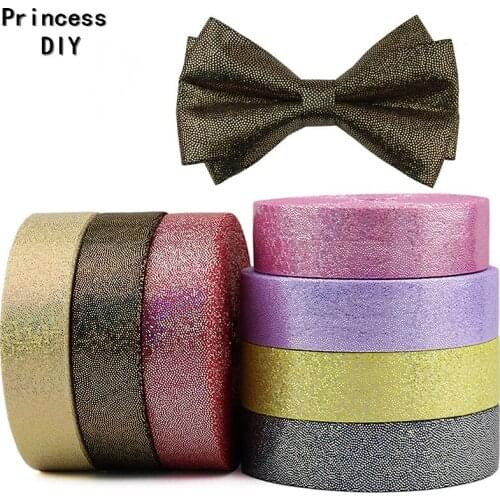 5M/Lot 10 25 50mm Colorful Sequin Paillette Ribbon Holo Folded Fabric Tape DIY Hair BowTie Brooch Collar Hand Craft Materia