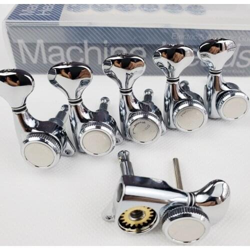 1 Set Kaynes Locking String Electric Guitar Machine Heads Tuners Tuning Pegs Chrome Silver 【Made in Korea