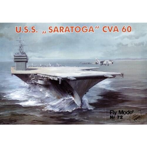 Military Navy Warship Paper Model United States Saratoga CVA 60 Aircraft Carrier