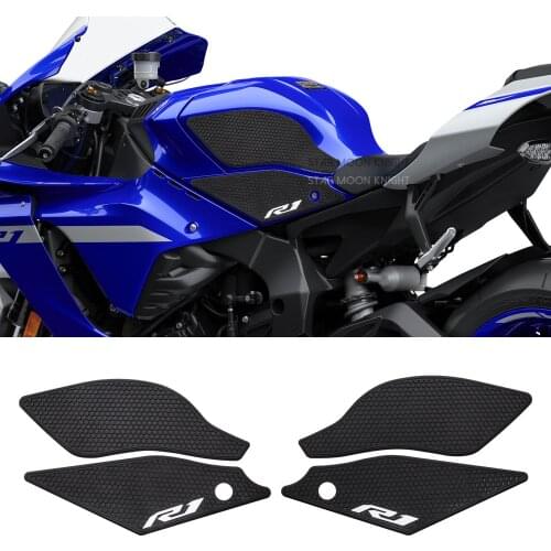 For Yamaha YZF R1 R1M YZFR1 2020 - 2021 Motorcycle Non-slip Side Fuel Tank Stickers Waterproof Pad Rubber Sticker Tank Pad