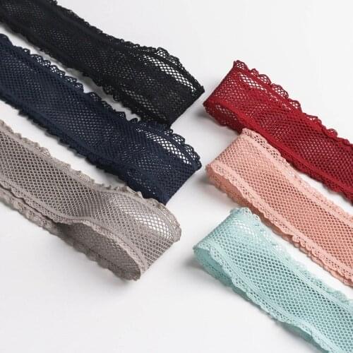 5yards Elastic Mesh Lace Edge Ribbon DIY Craft Hair Bow Brooch Accessories Gift Packing Decoration Riband
