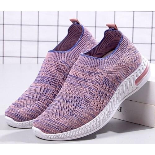 Women flat slip on loafers woman super light mesh sneakers breathable nurse shoes walking shoes for women sock shoes
