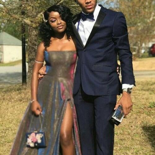 Navy Blue Suit 2019 Men Blazers Prom Party Groom Tuxedo Fashion Costume Homme Custom Terno Masculino 2Piece Homecoming Party