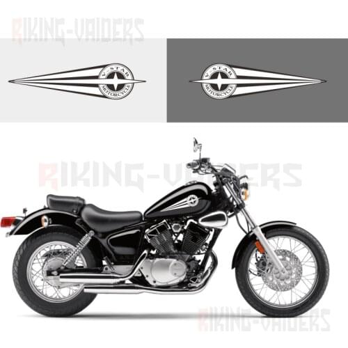 Cross Star Stickers Vinyl Sticker Decal For Yamaha Vstar V-Star XV250 XVS650 XVS1300 XVS1100 Route 66