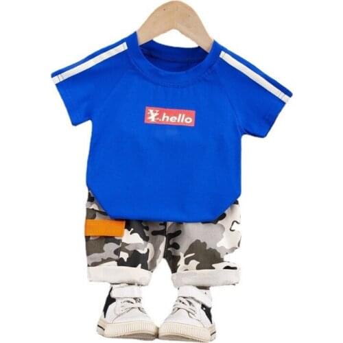 New Children Clothes Summer Baby Girls Clothing Boys Cotton Casual T-Shirt Shorts 2Pcs/Set Toddler Sport Costume Kids Tracksuits