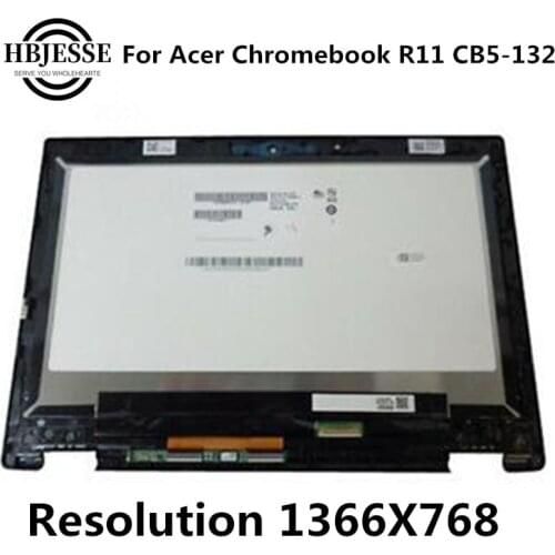 11.6" HD Replacement For Acer Chromebook R11 CB5-132 lcd Touch Digitizer glass LCD Screen Display+ Bezel Assembly 1366x768