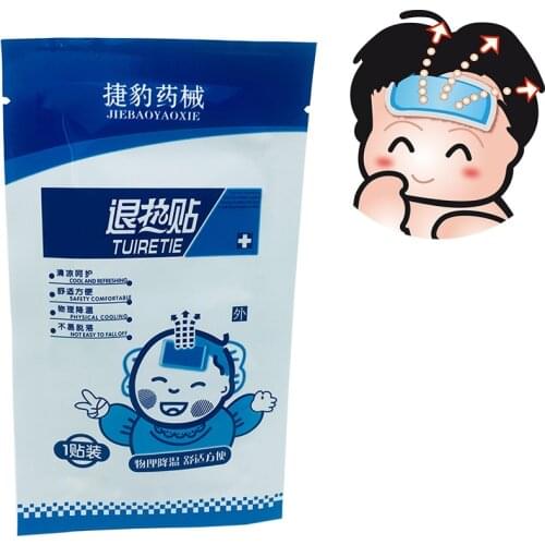 Drop Ship 6 Pieces/Box zb Ice Cooling Patch Natural Headache Stress Pain Relief Pad Chinese Cooling Fever Plaster Herbal Gel