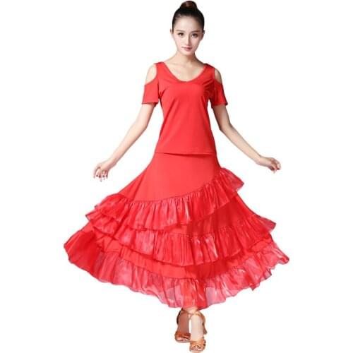 Modern Dance Performance Dress National Standard Competition Dance Clothing Short Sleeve Modern Dance Waltz Practice Clothing