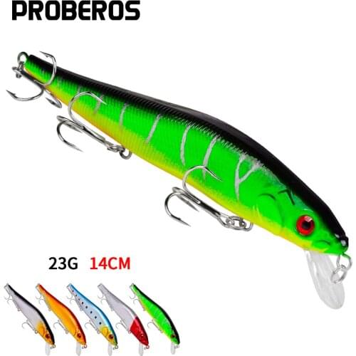 PROBEROS 5pcs Floating Minnow Baits 14cm-23g Surface Fishing Lures Topwater Swimbaits Hard Artificial Wobblers Fishing Tackle