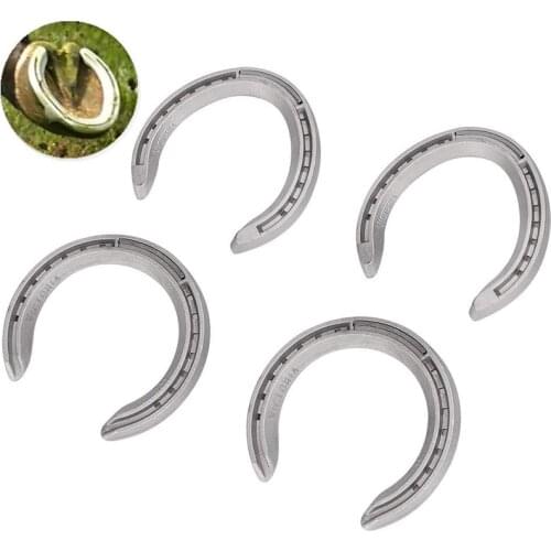 One Set Steel Horseshoe With 24 Nails Horse Racing Equipment For Equestrian Training Pony Foot Palm Horseshoes