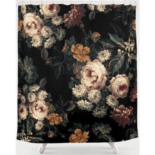 Midnight Garden Polyester Shower Curtain Bathroom Decoration Supplies Waterproof Bathroom Shower Curtain