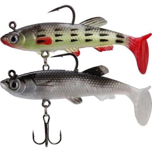 Single Hook and Three Anchor Hook Bait Soft Lure 8cm 14g spinnerbait Fishing Lure High Carbon Steel Hook All Goods For Fish