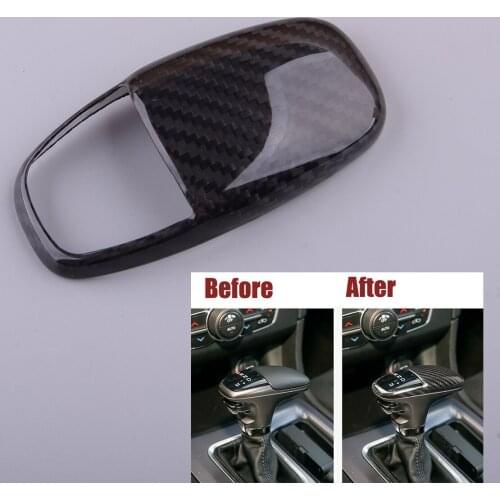Gear Shift Knob Head Cover Trim Carbon Fiber Black Fit for Dodge Challenger Charger 2015 2016 2017 2018 2019