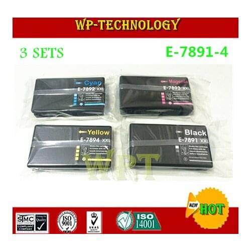 12PK Compatible ink cartridges suit for 7891 XXL - 7894 XXL , suit for Epson WF-4630 WF-4640 WF-5110 WF-5190 WF-5620 WF-5690