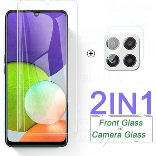 1-TO-2 Camera Lens Protective Glass for Samsung Galaxy A22 A 22 2021 4G SM-A225F/DS 6.4" Phone Screen Protector Film Guard Cover