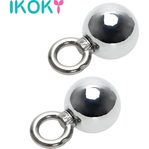IKOKY Electro Shock Metal Ball SM Products Adult Games Nipples Clamps Accessories Sex Toys for Woman