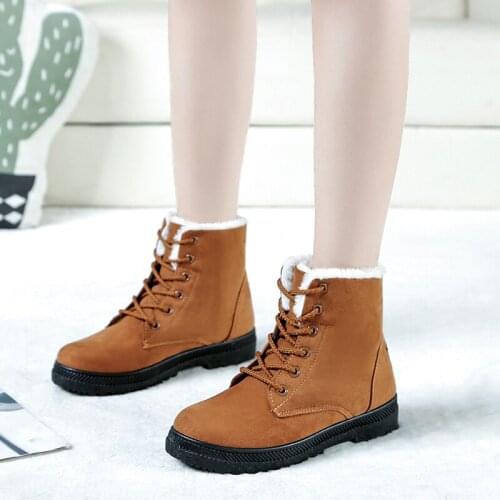 Women Boots Plus Size 2019 Snow Boot For Women Winter Shoes Heels Winter Boots Ankle Botas Mujer Warm Plush Insole Shoes Woman