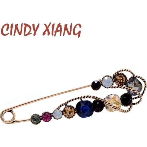 CINDY XIANG Rhinestone Large Pin Brooches For Women Vintgae Sweater Pin Fashion Design Wedding Brooch High Quality New 2020