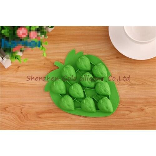 100pcs/lot Bar Party Drink Ice Tray Strawberry Shape Ice Cube Freeze Mold Ice Maker Mould NIE