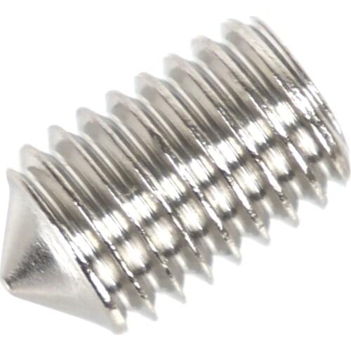 20pcs M10 M12X10-50MM304 Stainless Steel Grub Screws Cone Point Hexagon Hex Socket Set Screws Machine Meters Headless Screw