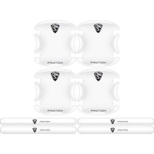 8PCS Transparent Car Door Handle Stickers Protector Film For Proton Gen-2 Inspira Perdana Persona Preve Saga Satria Waja Wira