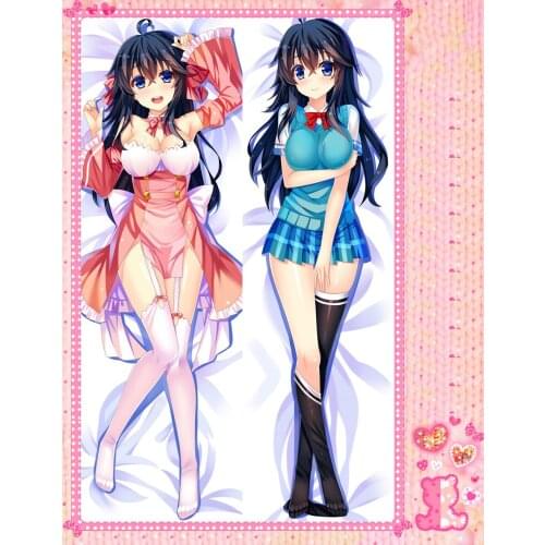 Anime Cartoon Netoge no Yome wa Onnanoko ja Nai to Omotta Double Bolster Hugging Pillow Case Pillow Cover Pillowcase No.65017