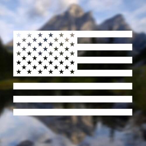 Black/Sliver American Flag Car Sticker Small/Big Size Patriotic Decor Removable Waterproof Window Body Decal CL876